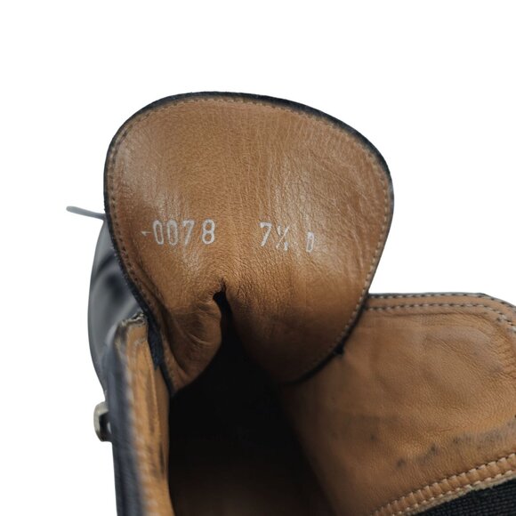 Bally Italy Men's size 7.5D Black Leather Dress Shoes Laced Ankle Boots Chukka - Picture 7 of 11